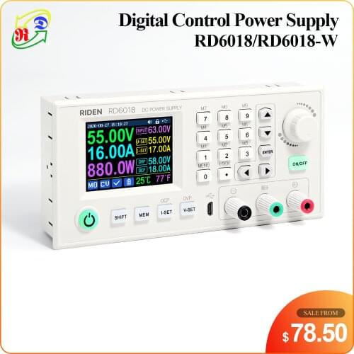 RD RUIDEN RD6018 RD6018W 60V USB WiFi DC DC adjustable Step Down Power Supply Module Buck converter & 800W 1000W AC to DC PSU