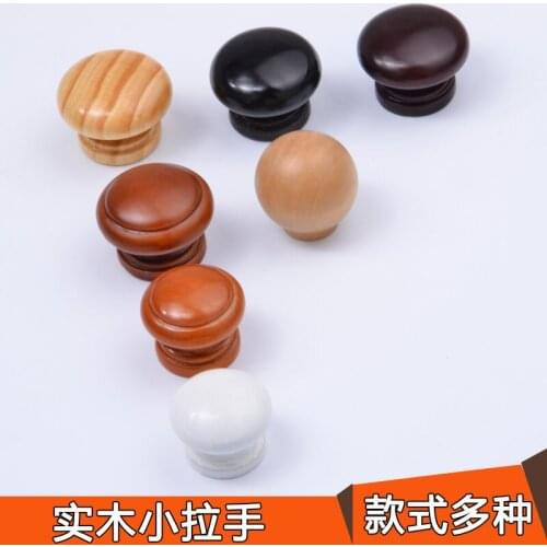 10pcs/Lot Natural Wooden Cabinet Drawer Wardrobe Door Knob Pull Handle Hardware Plain Circle HandleAb15(Ab15-Ab24)