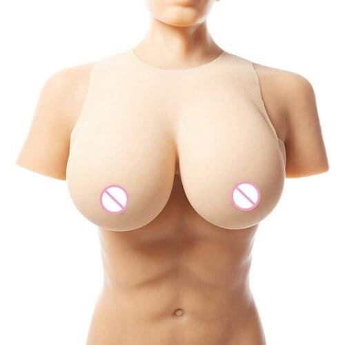 Crossdresser Silicone Prosthesis Breast Fake Boobs Chest Enhancer Insert Bra Elastic Strap with Velcro for Transgender Ajusen