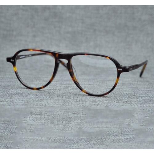 Vazrobe Acetate Glasses Men Women Aviation Vintage Man Female Brand Janpanese Prescription Spectacles Tortoise Progressive