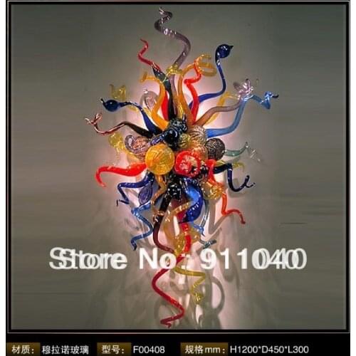 Modern wall lamps multicolor Hand Blown Glass Art Design Lamps