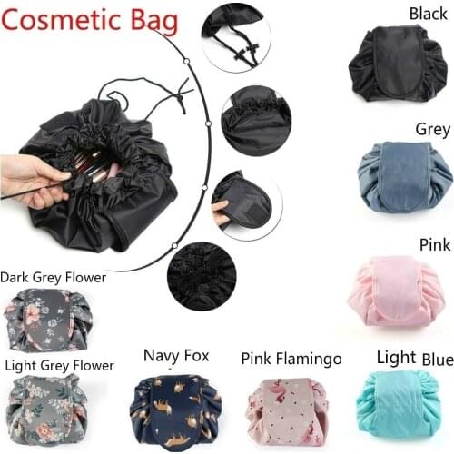 Women Waterproof Drawstring Cosmetic Bag Travel Storage Makeup Bag Organizer Female Make Up Pouch Portable Toiletry Beauty Case