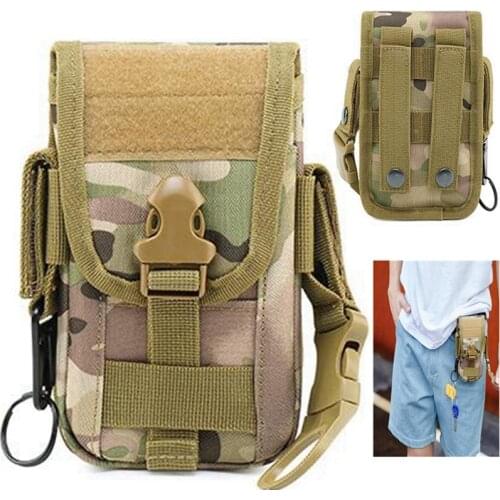 Tactical Cell Phone Holster Pouch Tactical Smartphone Pouches EDC Cellphone Case Utility Gadget Bag Molle Attachment Belt Holder