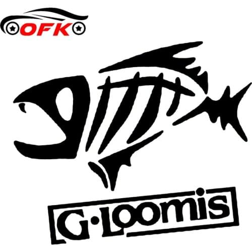 OFK New Interesting G-loomis Go Fishing Car Sticker Rearview Mirror Vinyl Decal Styling PVC 14cm X 11cm