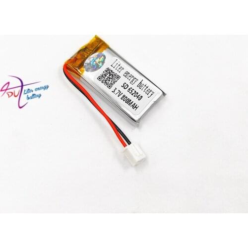 XHR-2P 2.54 800mAh 652040 3.7V polymer battery Bluetooth MP3 wireless speaker recorder