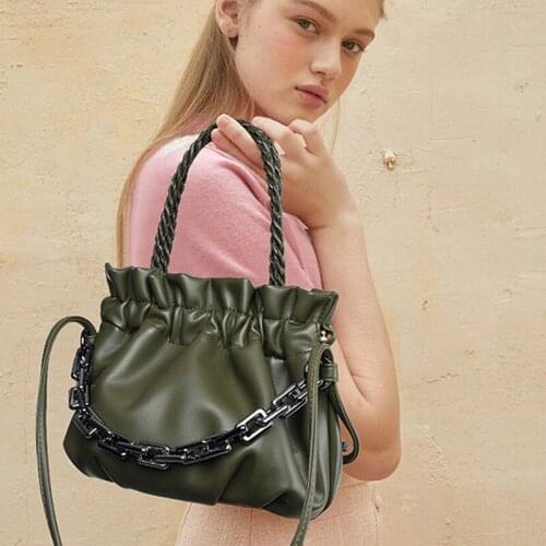 Retro Fashion Soft Leather New Women Designer Handbag Casual Travel Shoulder Messenger Pleated Cloud Bag Woman Crossbody Bag