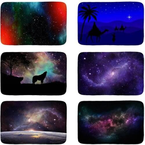 1pcs 40*60cm Constellation Galaxy Doormat Bath Kitchen Carpet Decorative Anti-Slip Mats Room Car Floor Bar Rugs Decor Gift mat47