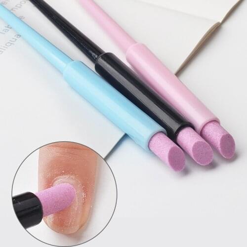1Pcs Manicure Grinding Pen Nail Quartz Pen Cuticle Remover Pusher Trimmer Sanding Polishing Nail Art Care Tools