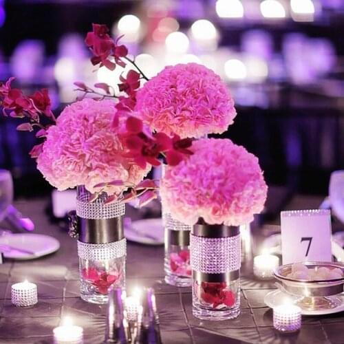 4.5"x 10 Yards(24rows, 30ft) Wedding decoration DIAMOND MESH christmas RHINESTONE Crystal Ribbon party decoration free shipping