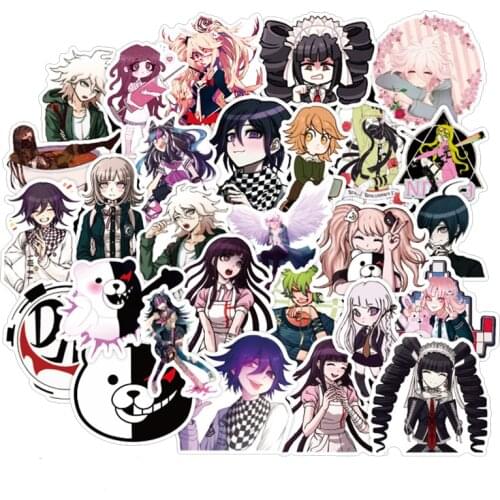 50PCS Mixed Danganronpa Game Stickers DIY Snowboard Laptop Luggage Fridge Guitar Graffiti Waterproof Classic Kid Toy Stickers
