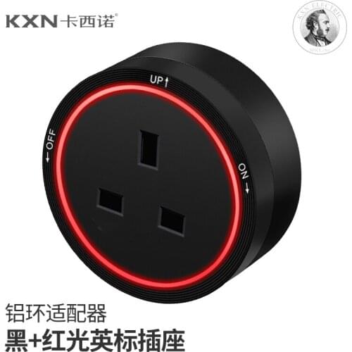 UK Standard Adapter With Indicator Power track Socket electric 10A wall mount extender wall slide outlet kitchen Bedroom Desk