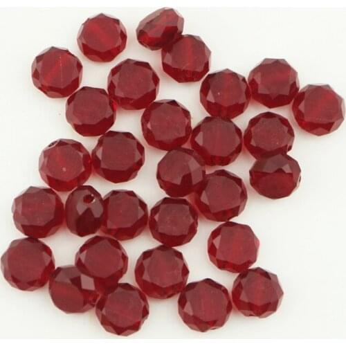 700pcs/lot 8mm Dark Red Faceted Rondelle Bread Beads Crystal Glass Beads Loose Spacer Bracelet Diy beads For Jewelry Making