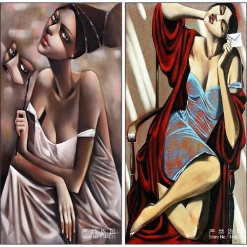 Black Portrait Diamond Embroidery Needlework 5D Diy Diamond Painting Cross Stitch Pasted Painting Sexy Girls Home Decoration