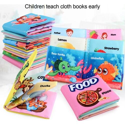 Baby Marine Animal Learning Activity Soft Cloth Book Kids Early Educational Toys