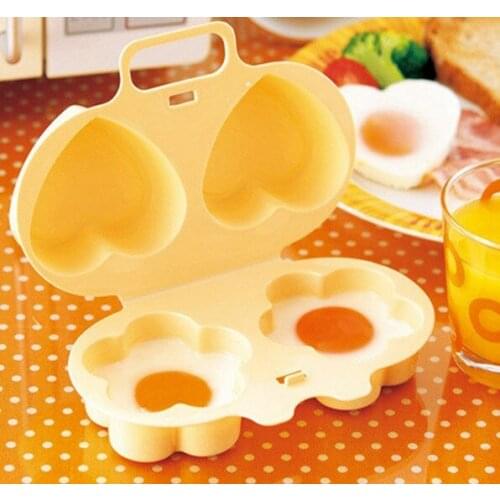 1PC Kitchen Microwave Oven Heart&Flowers Shape Egg Steamer Cooking Mold Egg Poacher Kitchen gadgets Fried Egg tool OK 0521