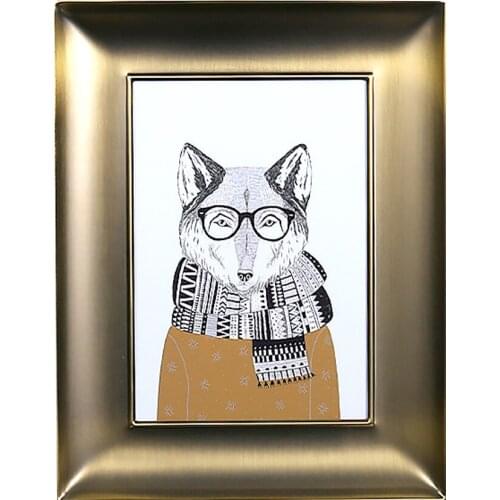 Photo frame 5x7 inch creative zinc alloy photo frame modern minimalist free-standing and wall-mounted gift preferred