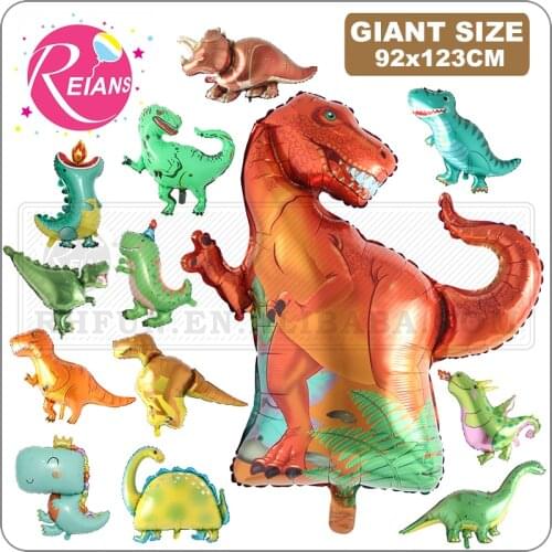Giant Dinosaur foil balloon boys animal balloons childrens dinosaur birthday party jurassic world decorations balloon globos