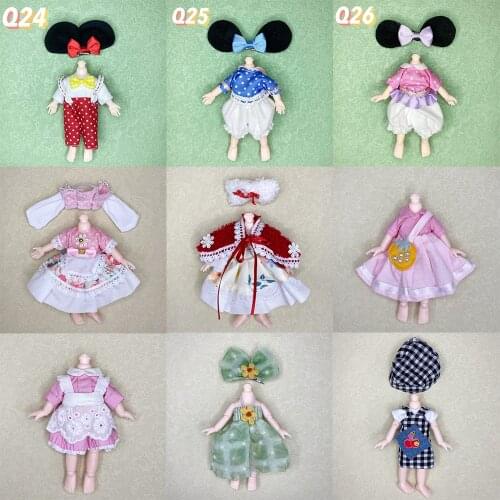 Lovely t-Shirt Short Pants Clothes High-End Dress Up Can Dress Up Fashion Doll Clothes Skirt For 1/8 Bjd Doll