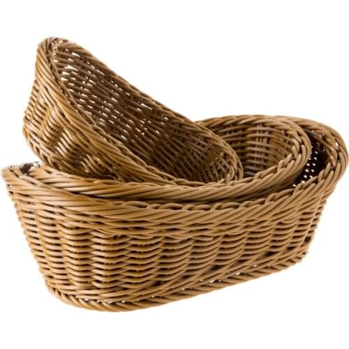 Kitchen Bread Basket Rattan Shaped Woven Basket Sundries Dirty Clothes Organizer Food Storage Baskets Home Supplies