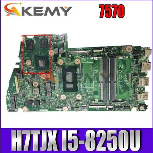 Akemy 00PJ2C 0PJ2C for Dell INSPIRON 7570 Laptop motherboard 16841-1 H7TJX I5-8250U tested
