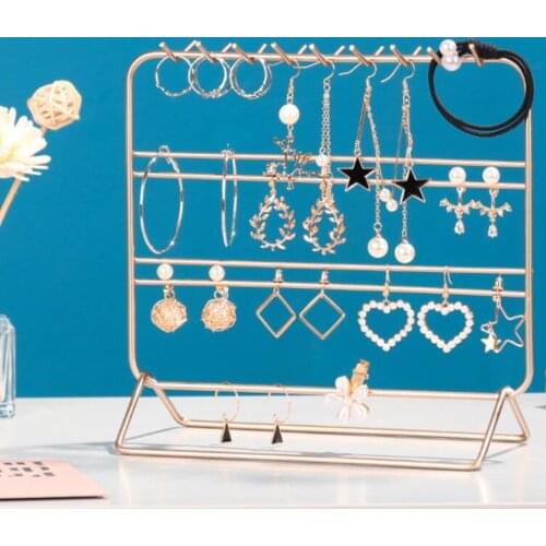Metal Jewelry Stand Earring Pendant Jewelry Organizer Holder Frame Decoration Creative Bracelet Necklace Presenting Rack