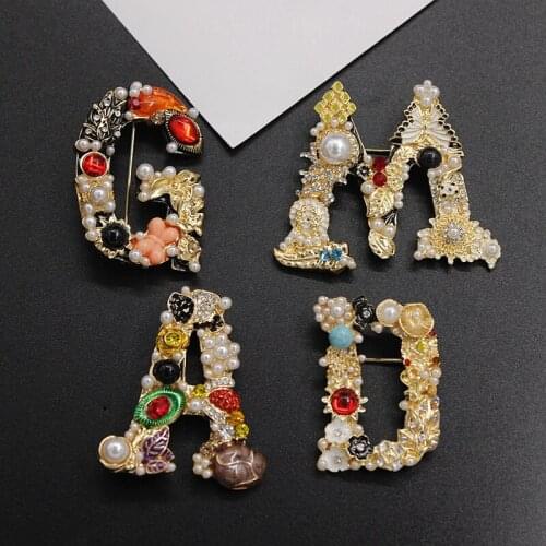 Fashion English letter Brooch high grade creative clothing accessories pin accessories wholesale