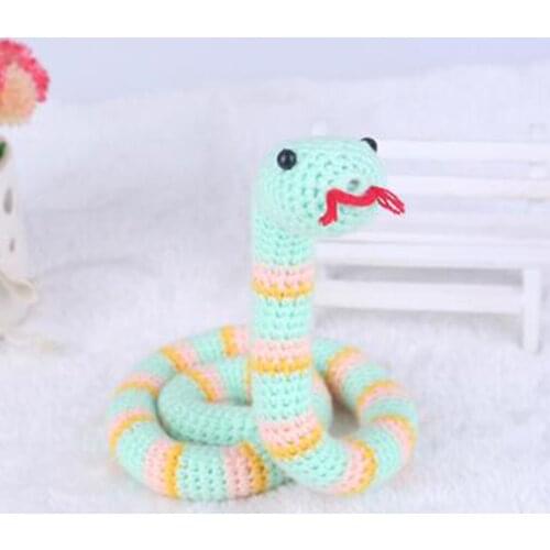 Cartoon Snake Crochet Doll Kit for Adults Beginners Learn to Knitting Stuffed Toy