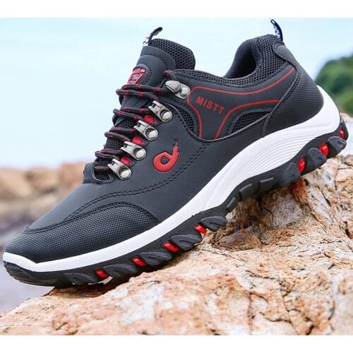 New Men Shoes Solid Color PU Single Shoes Round Toe Low-top Sneakers 2021 Autumn All-match Comfortable Street Trend Hiking Shoes