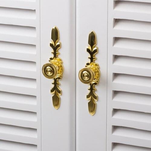 Kitchen Cabinet Door Handle Set Furniture Door Drawer Handles with Back Plate Gold Antique Bronze Antique Copper
