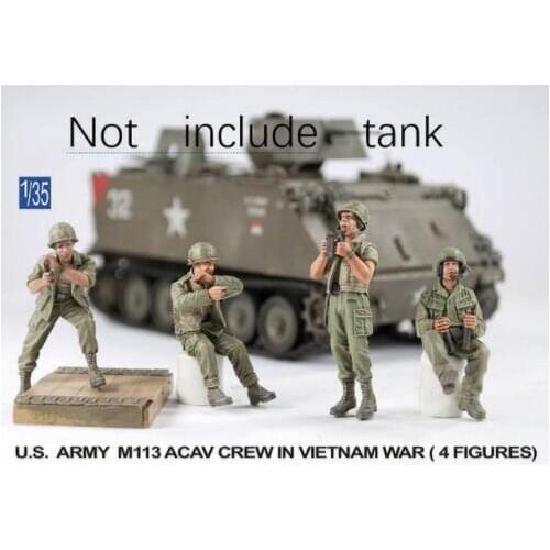 New Unassembled 1/35 US Army ancient Crew in Vietnam War Resin Kit DIY Toys Unpainted resin model