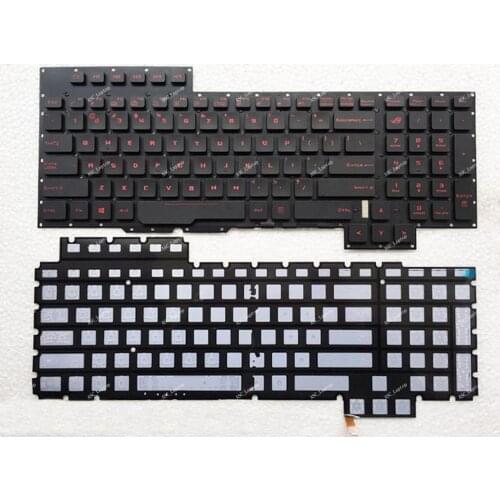 NEW US English Keyboard for ASUS ROG GFX72VL6700 GFX72VT6700 GFX72VY6700 Laptop, BACKLIT, with Red Printing, NO Frame