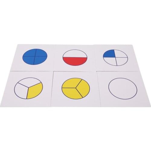 2021 New 1 Set Kids Children Montessori Math Toys Teaching Tools Digital Fraction Cards Educational Children Gifts