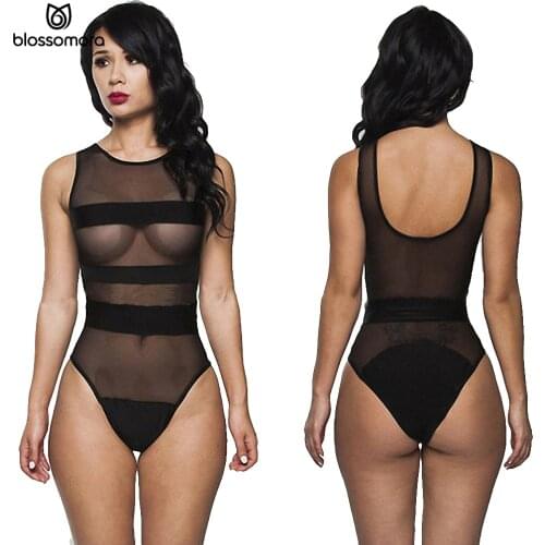 New Arrival Transparent Allure Lingerie Bathing Suits European American Female Indoor Swimsuits One Piece Sexy Mesh Swimwear