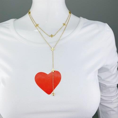 Necklace Jewelry Stainless Steel New Goddess Luxury Golden Color Luxe Fashion For Women Hot Sell Flower
