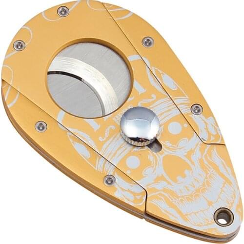 Portable Cigar Cutter, Stainless Steel Cigar Cutter, 24mm Cutting Diameter, Sharp Teardrop Shaped Cigar Scissors Gift for Men