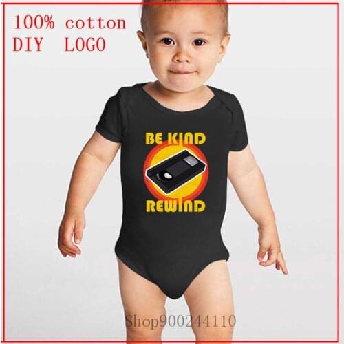 Don't be a jerk Be Kind Rewind your tape 80s clothing Designs Bodysuit Baby Newborn Summer Unisex Jumpsuit Infant Short Sleeve