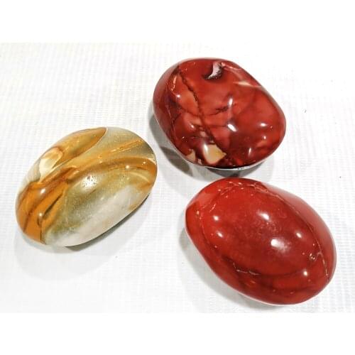 Random Natural Polished Mookaite Tumbled Palm Quartz Crystal Worry Stone Lucky Reiki Healing Crystal Stone Home Decoration