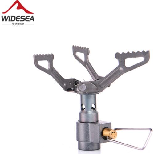 Widesea titanium gas burner camping stove 25g portable backpack cooker mini gasonline heater survival hiking trikking travel
