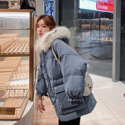 Bella Philosophy Autumn Winter Women Jackets New Female Faux Fur Collar Hooded Parkas Warm Casual Colorful Loose Overcoat Coats