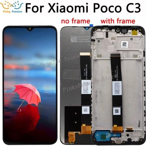 For Xiaomi Poco C3 LCD Display Panel +Touch Screen with frame Digitizer Assembly M2006C3MI For Xiaomi pocoC3 LCD Display