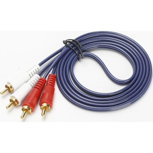 1pc 3.5mm Audio Cable AUX One Sub-two Lotus Plug 2 RCA Computer Phone Output Power Amplifier Audio Line 1.5m