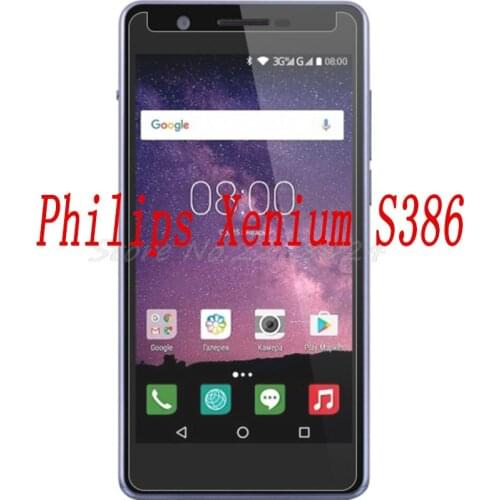 2PCS Smartphone Tempered Glass for Philips Xenium S386 9H Explosion-proof Protective Film Screen Protector cover phone