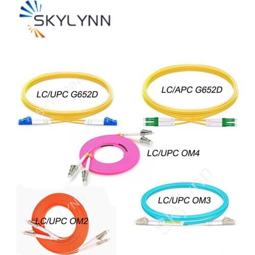 50Pcs 2 Meter LC/UPC LC/APC Duplex 3.0mm SM MM LSZH Jacket Optical Fiber Patch Cord For Data Center