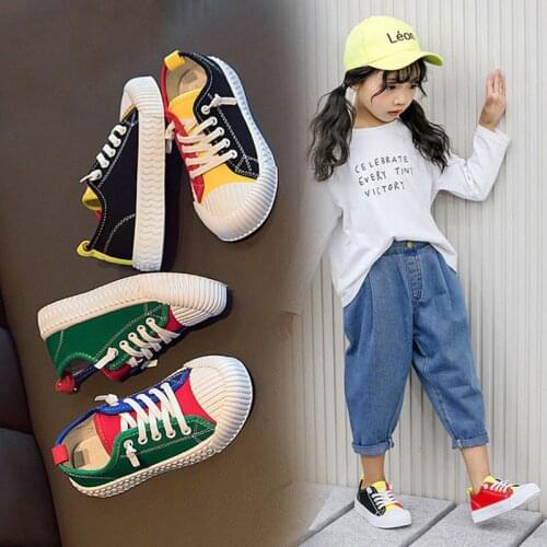 Kids Girls Children Candy Colors Hip hop Dance Canvas Shoes For Teens Girls Flats Sneakers 4 5 6 7 8 9 10 11 12 13 Years New