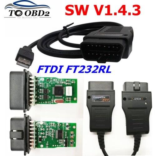 HDS usb Cable OBD2 Diagnostic Cable For HONDA SW V1.4.3 HDS Cable for Honda FTDI FT232RL Chip HDS Auto OBD2 USB Cable