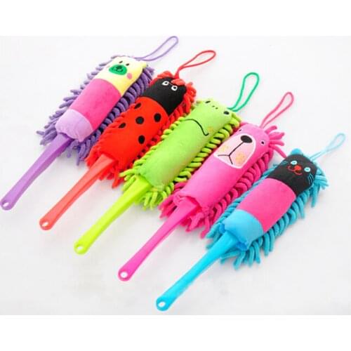 1PC Cute Cartoon Chenille Cleaner Window Conditioner Furniture Duster Dust Removal Clean Brush Home cleaning tool OK 0159