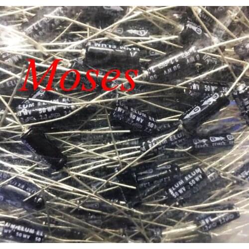 50v 2.2uf Capacitors ELUM 100% Original New Axial Audio Electrolytic Capacitor 5x12mm +/- 20% Capacitance