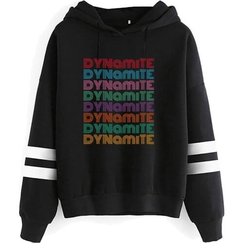 Dynamite Letter Korea Harajuku Hoodies Autumn Streetwear K Pop Winter Clothes Women Oversized Hoodie Pink Crewneck Sweatshirt