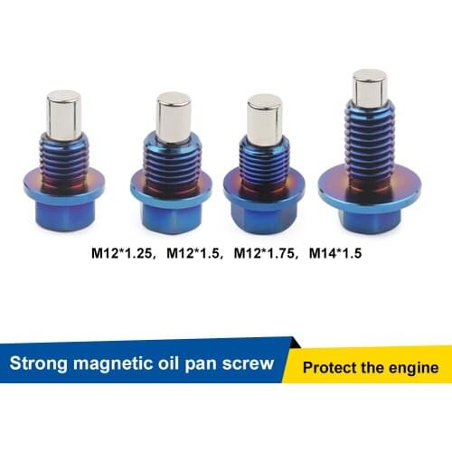 M12*1.25 M12*1.5 M12*1.75 M14*1.5 Magnetic Oil Drain Plug Titanium Alloy Oil Release Plug Oil Drain Sump Nut Drain Bolt