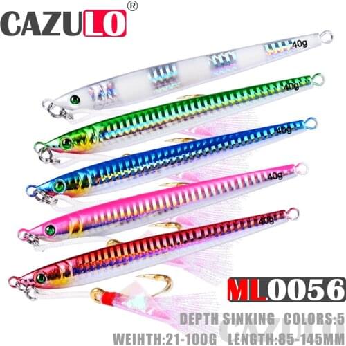 Metal Jig Fishing Accessories Lure Isca Artificial Weights 21g-100g Trolling Baits Bass Sinking Tackle For Seabass Fish Leurre